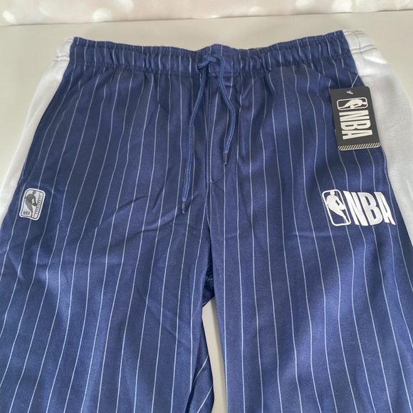 NBA OFFICIAL Navy & White Striped Jogger Size Large NWT - Picture 6 of 11